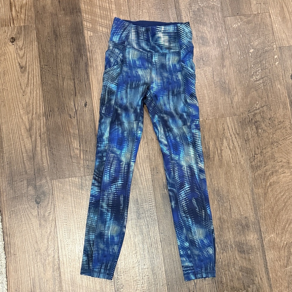 Lululemon Fast & Free High rise Tight *Nulux Dimentional Icing Blue multi size 0